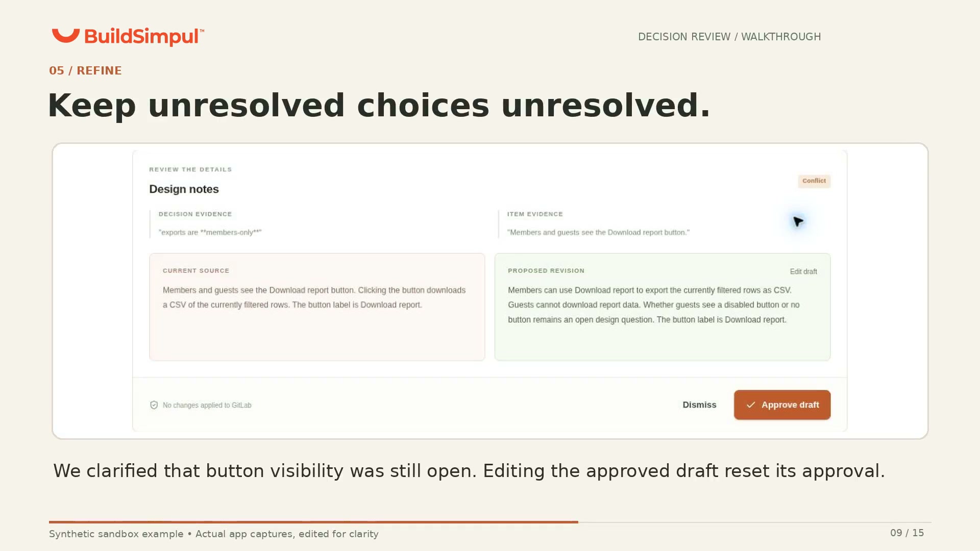 Human review: edited wording preserves the unresolved guest button question